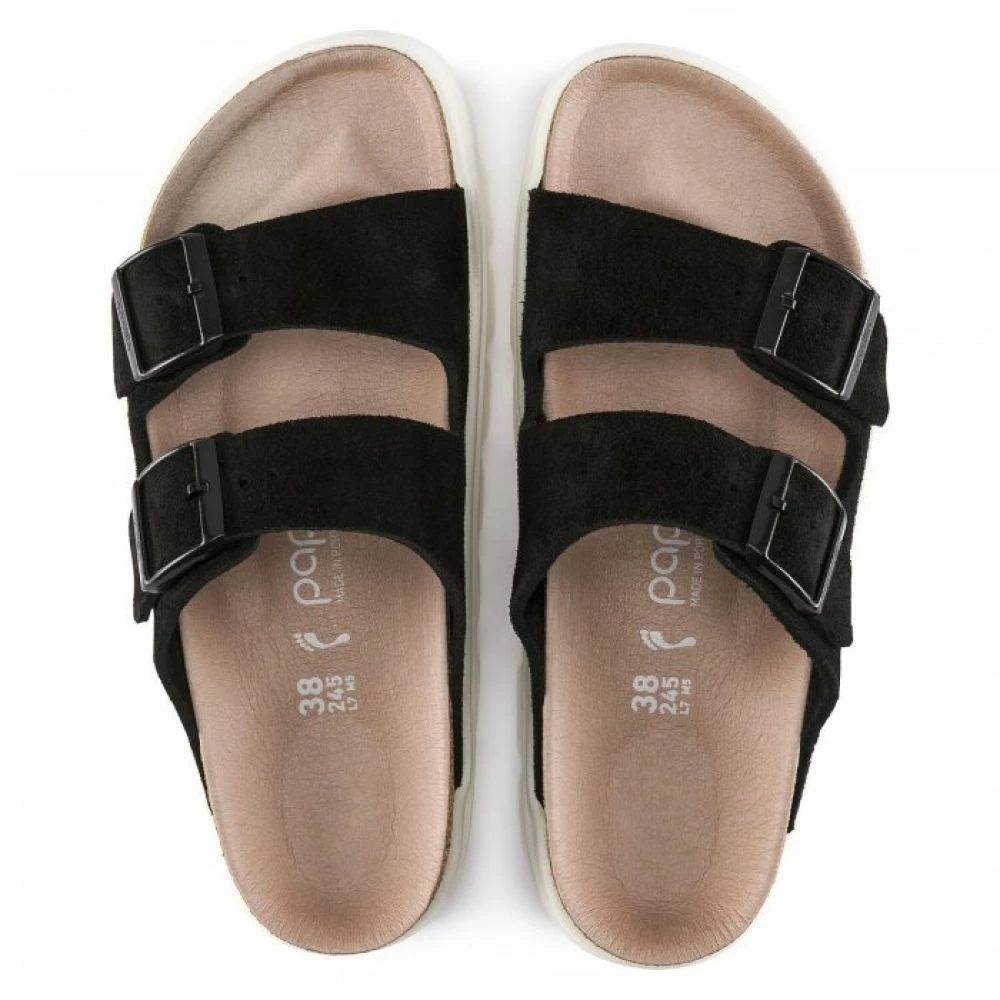 Birkenstock Women's Arizona Platform In Chunky Suede Black (Narrow Width) - Image 2