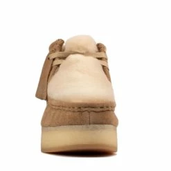 Clarks Women's Wallabee Wedge In Light Tan Suede -Converse Shop 26163281 w 4 1100x