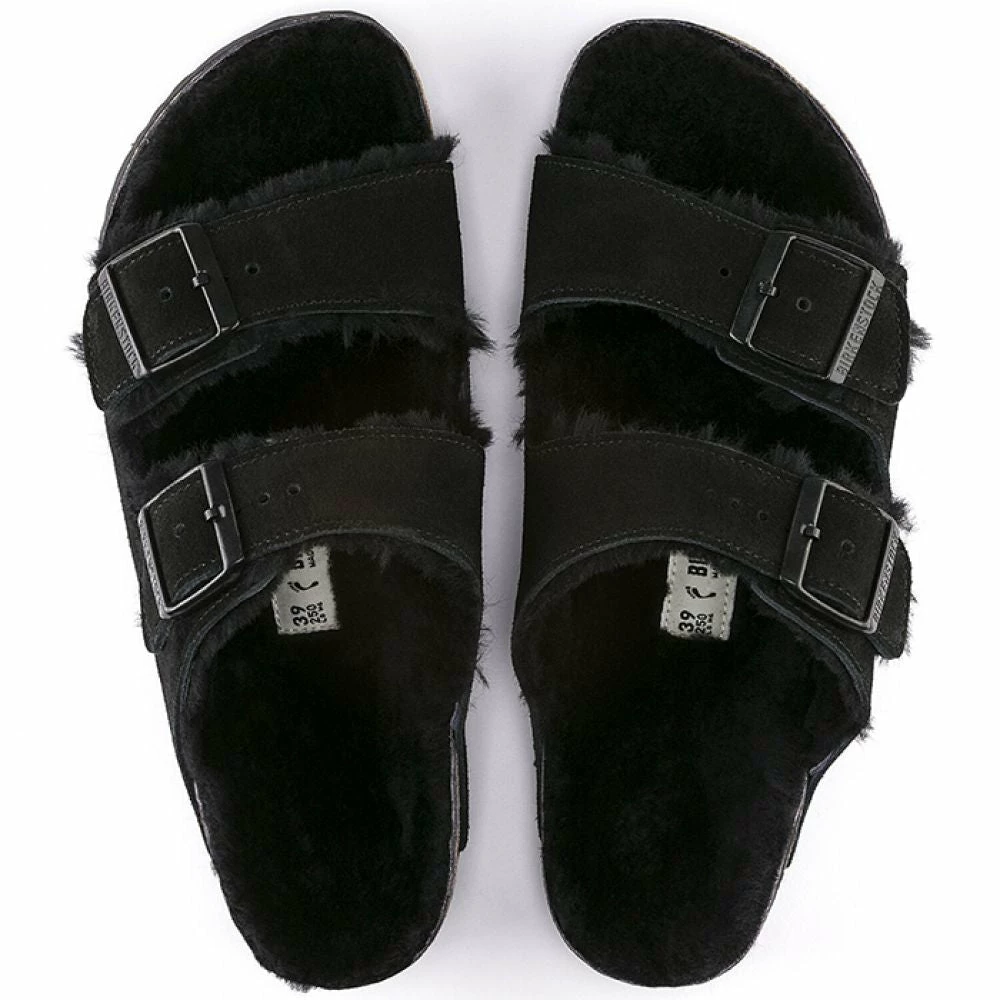Birkenstock Arizona Shearling In Black - Image 3