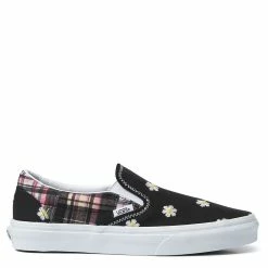 Vans Women's Classic Slip On In Floral Plaid Patchwork