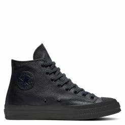 Converse Chuck 70 Hi Tonal Leather In Black/Black/Black
