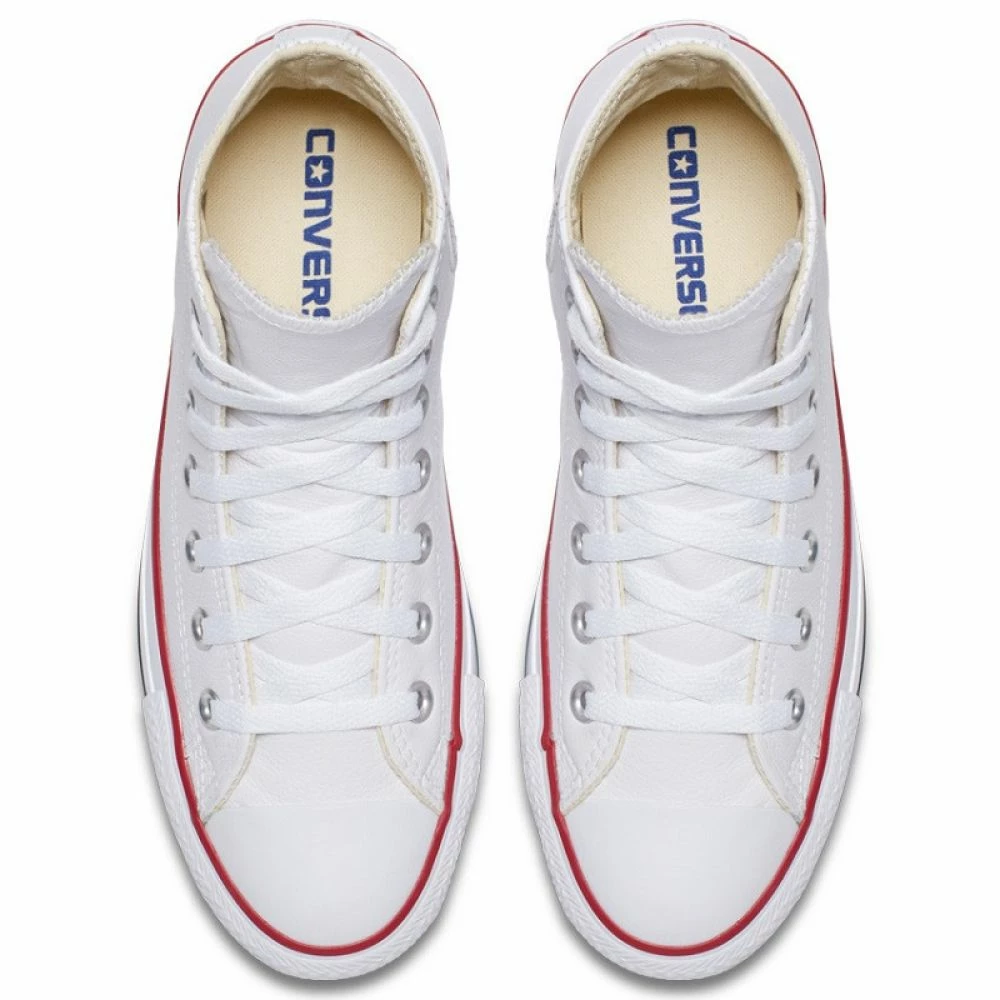 Converse Chuck Taylor All Star Leather High Top In Optic White - Image 4