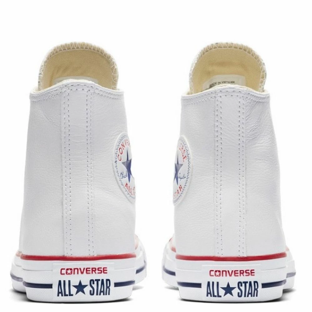 Converse Chuck Taylor All Star Leather High Top In Optic White - Image 3
