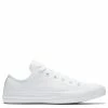 Converse Chuck Taylor All Star Mono Leather Low Top In White Monochrome