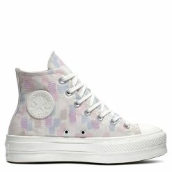 Converse Women's Chuck Taylor All Star Lift Platform Hi Inked In Egret/Gravel/Lt Arctic Pink