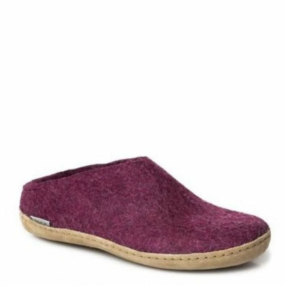 Glerups Women's Open Heel Leather Sole In Cranberry - Image 2