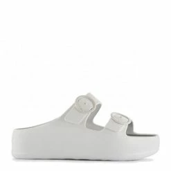 Lemon Jelly Women's Gaia Platform Slides In White