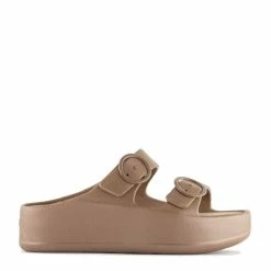 Lemon Jelly Women's Gaia Platform Slides In Brown