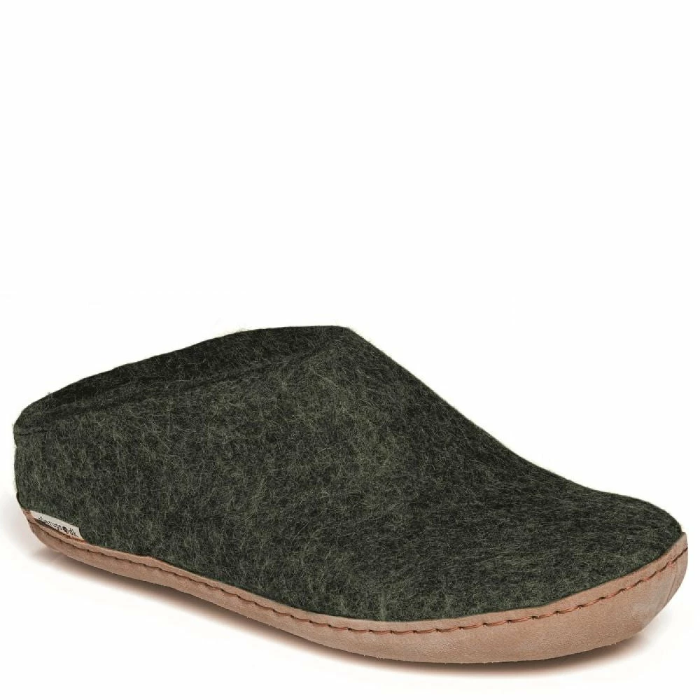 Glerups Open Heel Leather Sole In Forest 2 Glerups Open Heel Leather Sole In Forest - Image 2