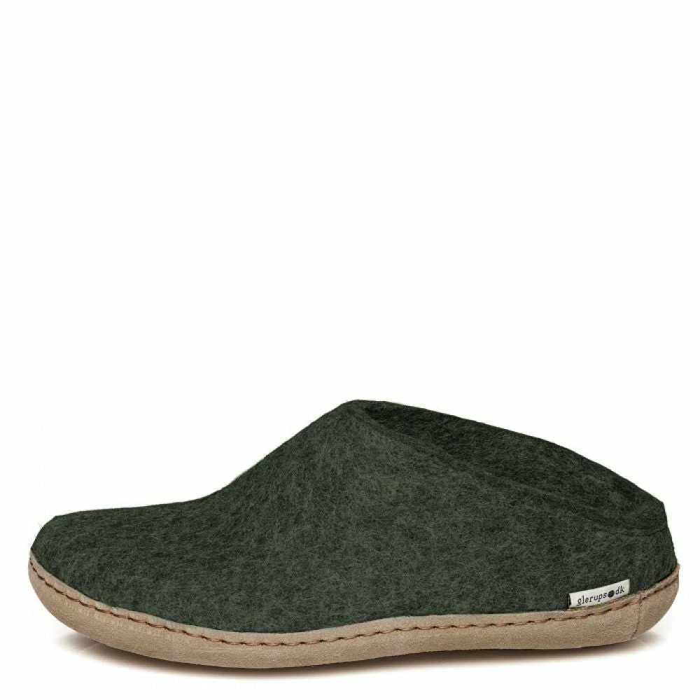 Glerups Open Heel Leather Sole In Forest 3 Glerups Open Heel Leather Sole In Forest - Image 3