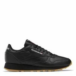 Reebok Women's Classic Leather In Core Black/Pure Grey 5/Rubber Gum 3