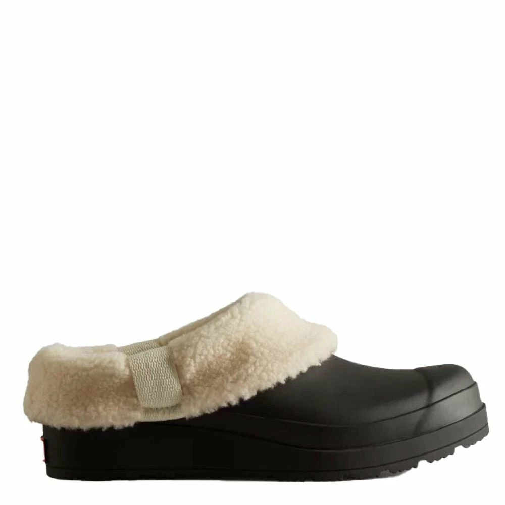 Hunter Women's Play Vegan Shearling Insulated Clogs In Black