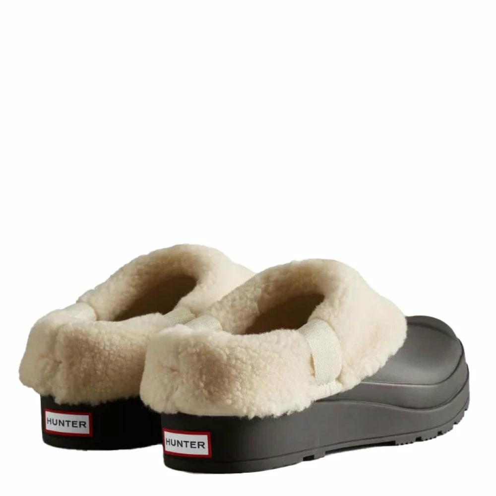 Hunter Women's Play Vegan Shearling Insulated Clogs In Black - Image 3
