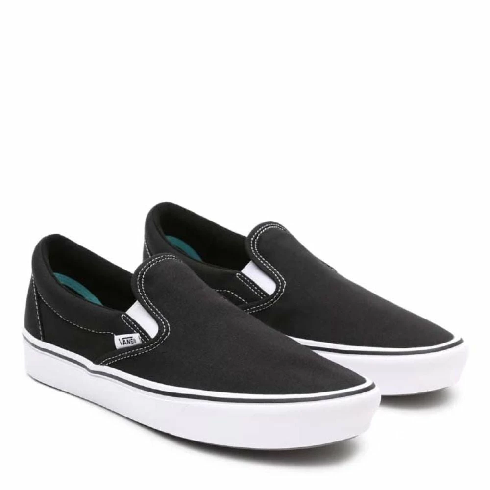 Vans ComfyCush Slip-On In Black/True White - Image 2
